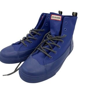 Hunter for Target Blue Rubber High Top Sneaker Boots Mens 10 Womens 12 Used